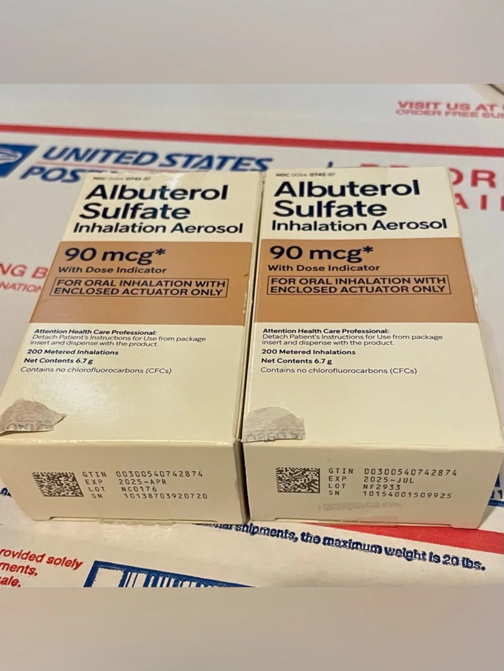 2x 200 metered unused inhaler - Picture 2 of 2